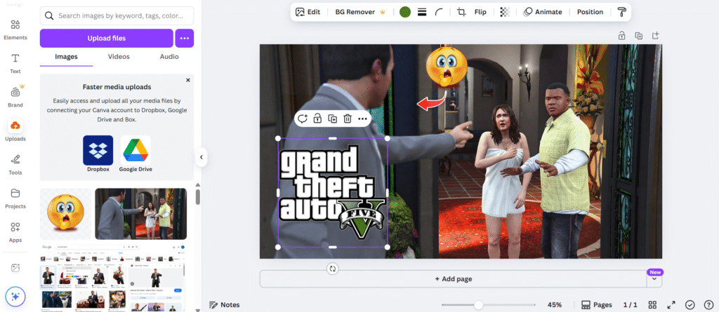 Canva, GTA 5, Thumbnail 